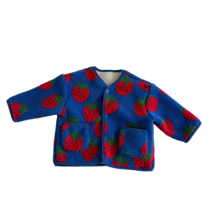 Manteau Enfant Laine Agneau Motifs Fleurs Épais Doublé Velours Hiver - manteau enfant GoHappy