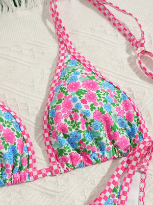 Bikini Fruity Love Triangle Double Bretelles String Imprimé Femme - maillot de bain bikini GoHappy