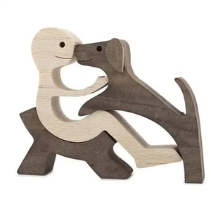 Sculpture Bois Compagnon Fidèle Gravure Personnalisée Mémorial - Décoration GoHappy