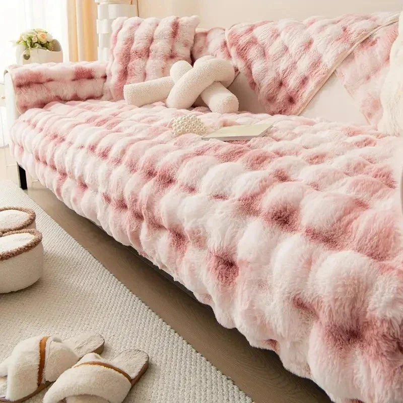Plaid Canapé Imitation Fourrure Lapin Doux 11 Coloris - Plaid GoHappy