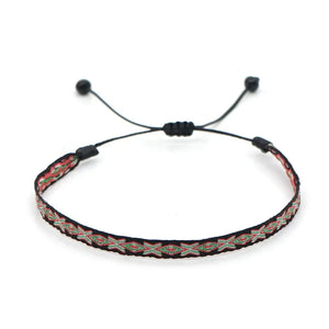 Bracelet Tissé Main Colombie Motifs Ethniques Bohème Amitié - bracelets tissés GoHappy