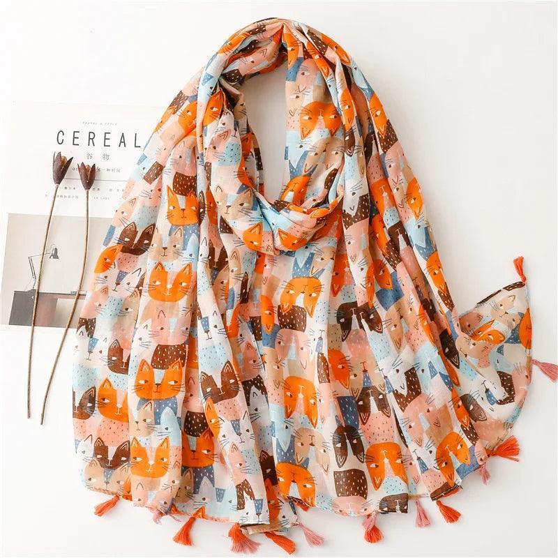 64 Foulards en Coton Look Décontracté et Chic - foulard GoHappy