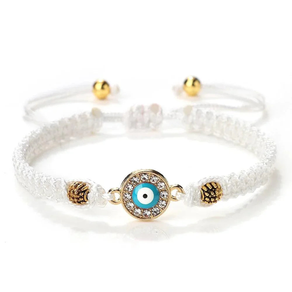 Bracelet Porte-Bonheur Evil Eye en Coton Tressé, Unisexe - Bracelets Porte-Bonheur GoHappy