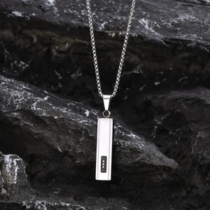 Collier Homme Acier Barre Minimaliste Géométrique Style Épuré - collier homme GoHappy