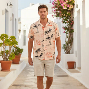Chemises imprimées Palmiers homme été style décontracté vacances - chemise homme GoHappy