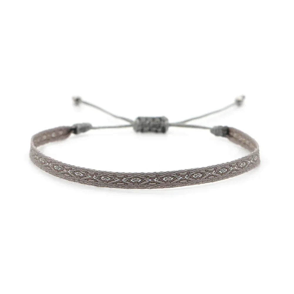 Bracelet Tissé Main Colombie Motifs Ethniques Bohème Amitié - bracelets tissés GoHappy