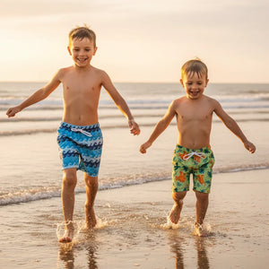 Short Bain Enfant Garçon Imprimé Coloré Plage Été 2 à 8 Ans - boxer de bain GoHappy