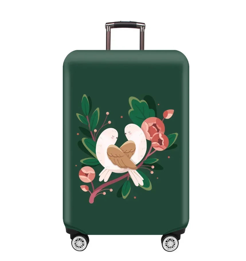 housse valise extensible motif oiseaux fleurs protection bagage voyage GoHappy France