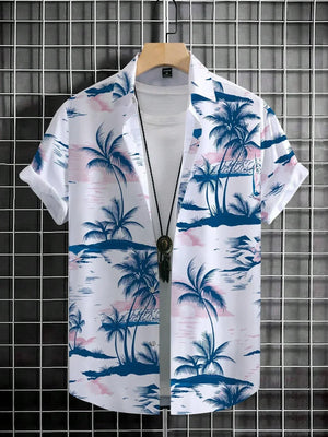Chemises imprimées Palmiers homme été style décontracté vacances - chemise homme GoHappy