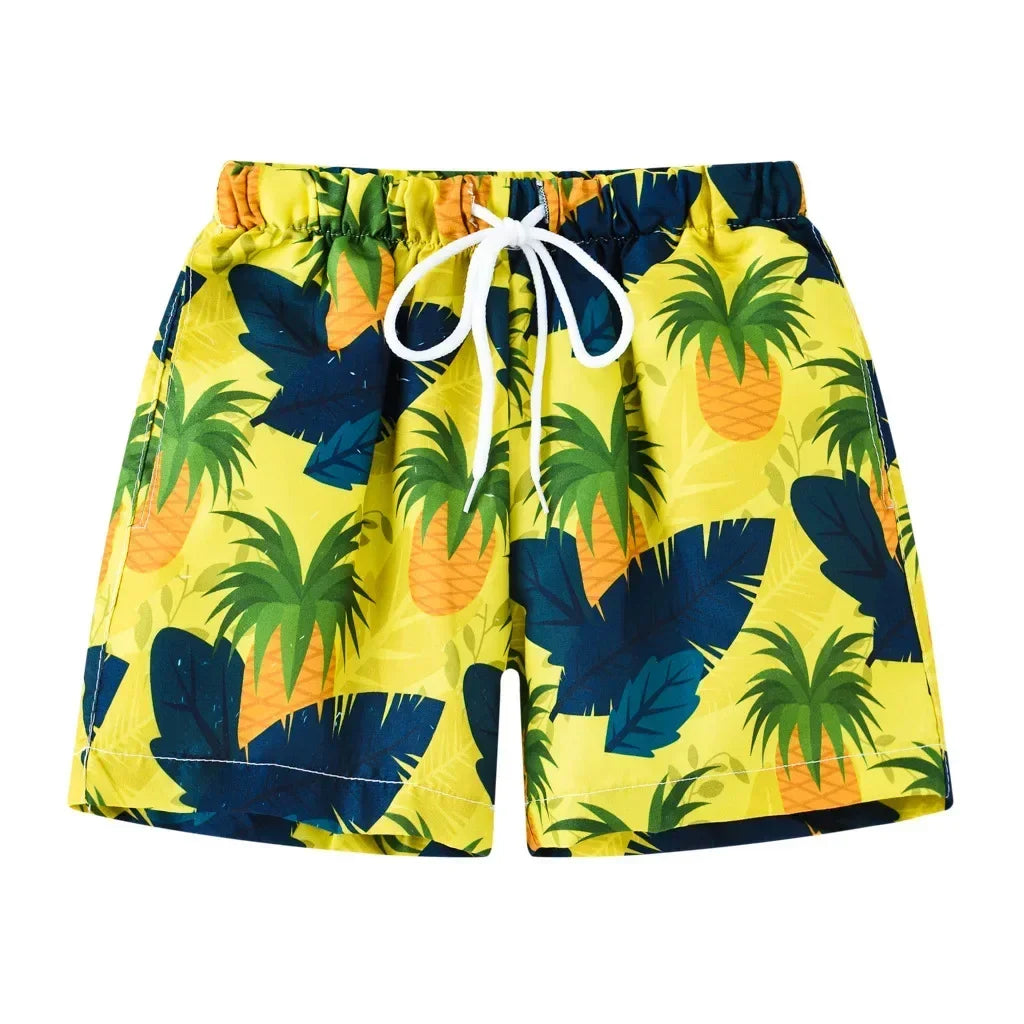 Short Bain Enfant Garçon Imprimé Coloré Plage Été 2 à 8 Ans - boxer de bain GoHappy