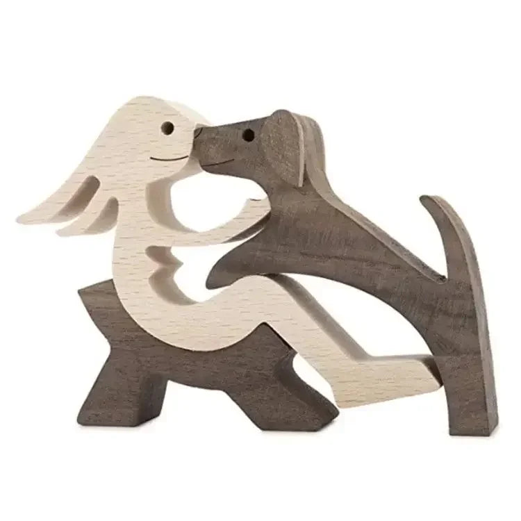 Sculpture Bois Compagnon Fidèle Gravure Personnalisée Mémorial - Décoration GoHappy