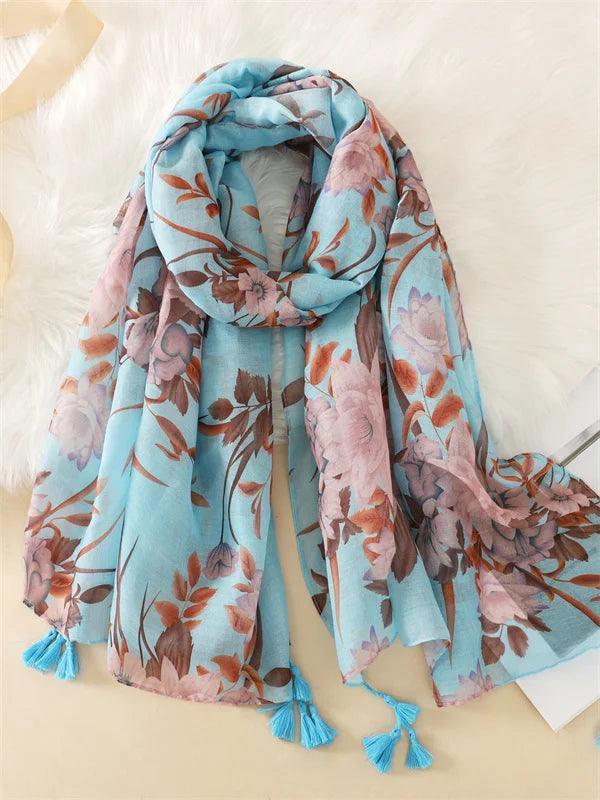 64 Foulards en Coton Look Décontracté et Chic - foulard GoHappy