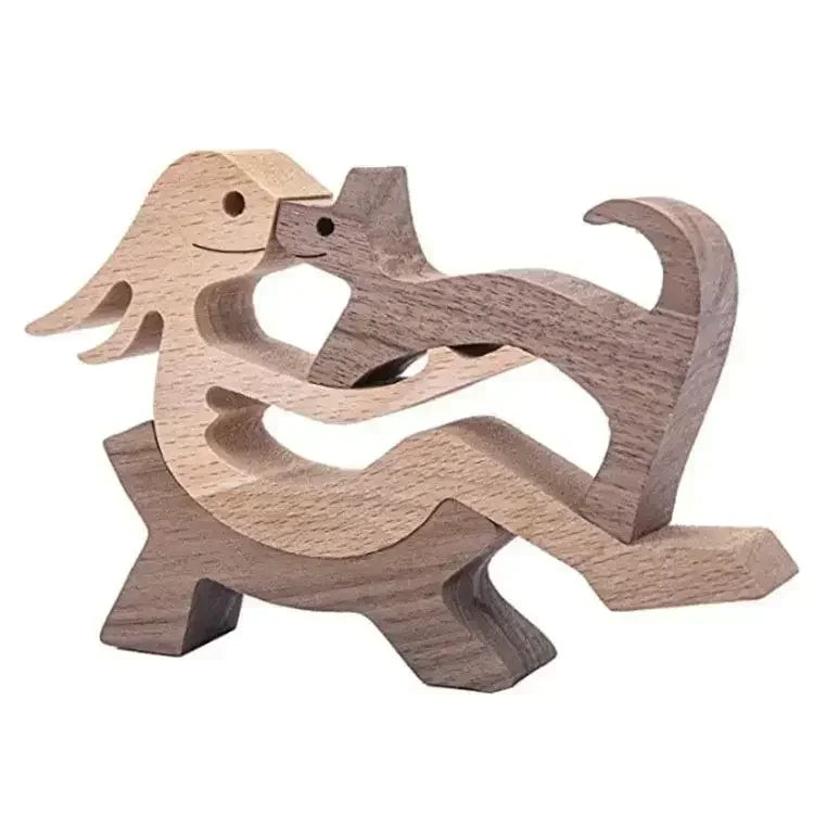 Sculpture Bois Compagnon Fidèle Gravure Personnalisée Mémorial - Décoration GoHappy