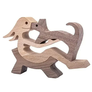 Sculpture Bois Compagnon Fidèle Gravure Personnalisée Mémorial - Décoration GoHappy