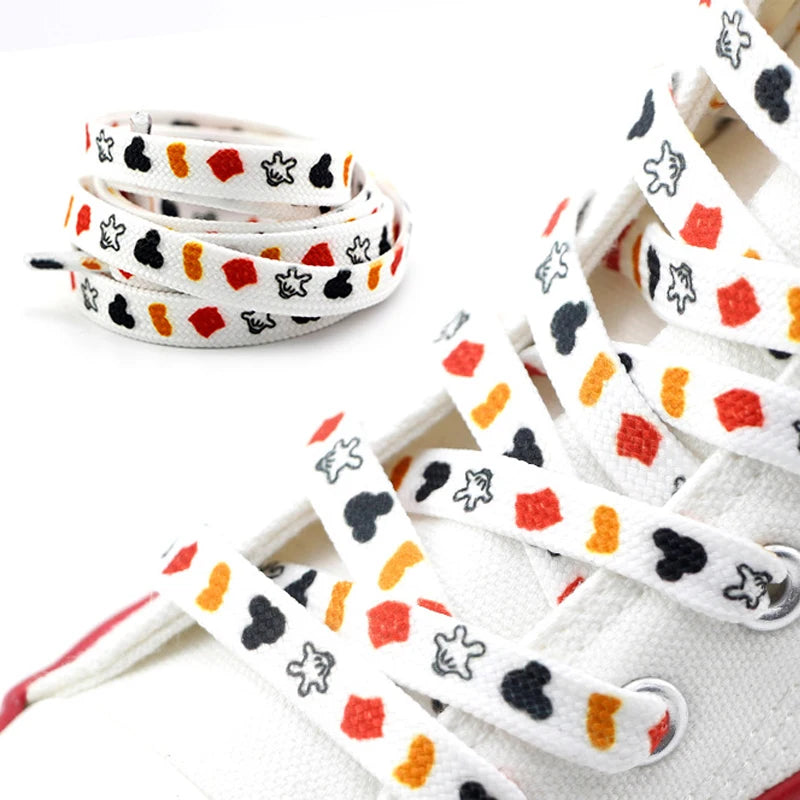 Lacets plats fun motifs cartoon sneakers originales