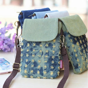 Boho Denim mini sac téléphone poches nomades - accessoires smartphone GoHappy