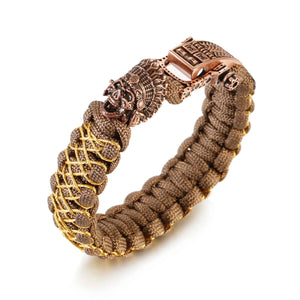 Bracelet Homme Viking Nordique Tressé Main Crâne Punk Antique - GoHappy France - bracelet homme GoHappy