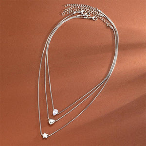 Colliers style bohème multirangs œil et croix - Colliers style bohème multirangs GoHappy