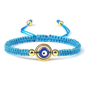 Bracelets Porte-Bonheur Evil Eye en Tissu Tressé - Bracelets Porte-Bonheur GoHappy