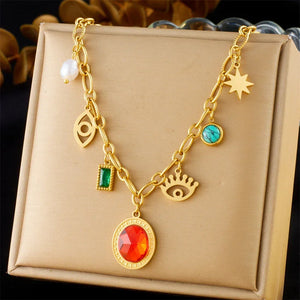 Colliers Costa Luz soleil coquillage perles dorées - colliers GoHappy