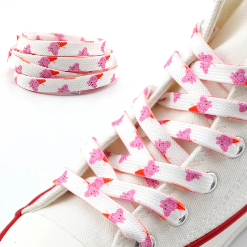 Lacets plats fun motifs cartoon sneakers originales