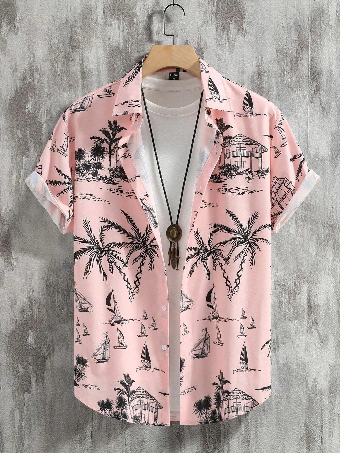 Chemises imprimées Palmiers homme été style décontracté vacances - chemise homme GoHappy