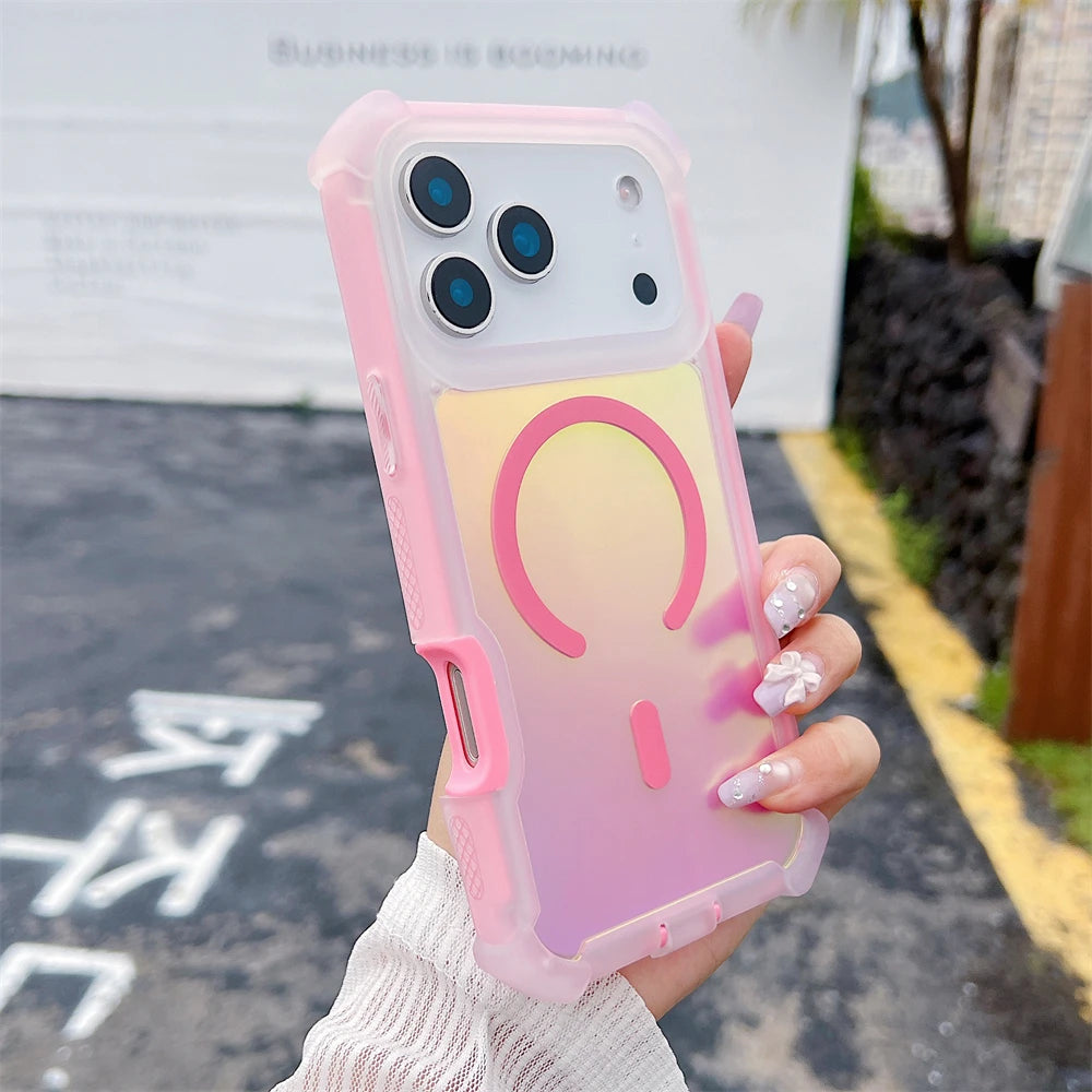 Neon coque iPhone 17 couleur changeante MagSafe