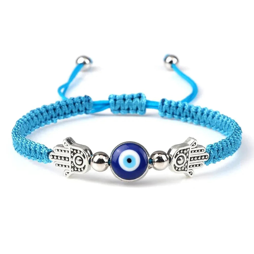Bracelets Porte-Bonheur Evil Eye en Tissu Tressé - Bracelets Porte-Bonheur GoHappy
