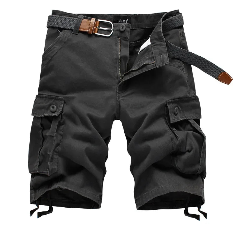 Short cargo homme été coton multipoches plage casual urbain - short homme GoHappy