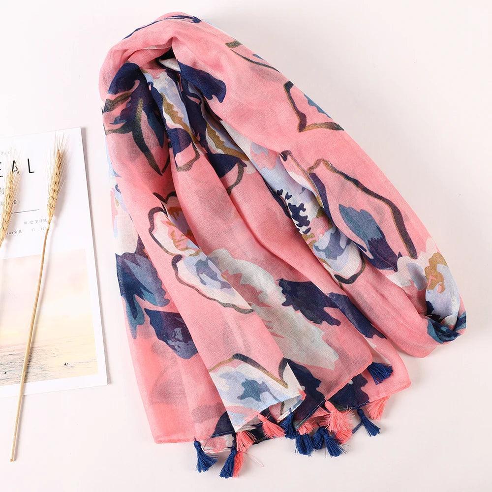 64 Foulards en Coton Look Décontracté et Chic - foulard GoHappy