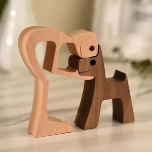 Sculpture Bois Compagnon Fidèle Gravure Personnalisée Mémorial - Décoration GoHappy
