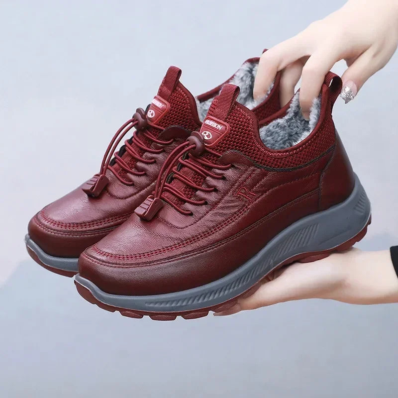 Chaussures Chaudes Marche Hiver Antidérapantes Confort - Chaussure Femme GoHappy