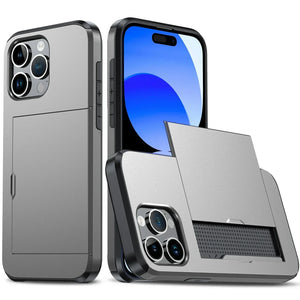 Coque iPhone toutes versions du 16 au 11 avec porte-cartes caché - coque pour smartphone GoHappy