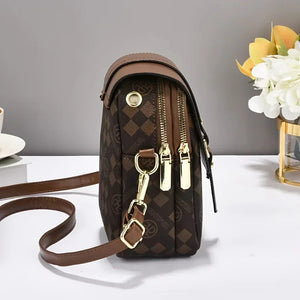 Petit Sac Téléphone Crossbody Rétro Imprimé Damier 2 Coloris - Sacs à bandoulière GoHappy