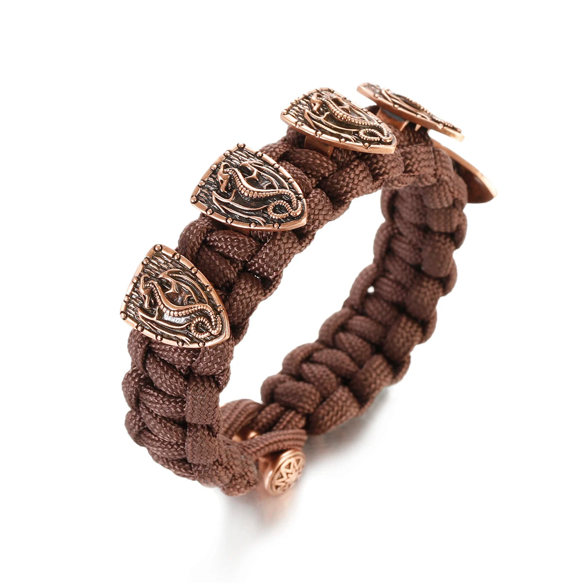 Bracelet Homme Viking Nordique Tressé Main Crâne Punk Antique - GoHappy France