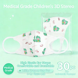 Masques Enfant Protection Cartoon 3 Couches 4-12 Ans Lot 30 pièces - masques de protection GoHappy