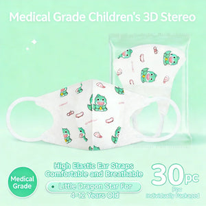 Masques Enfant Protection Cartoon 3 Couches 4-12 Ans Lot 30 pièces - masques de protection GoHappy