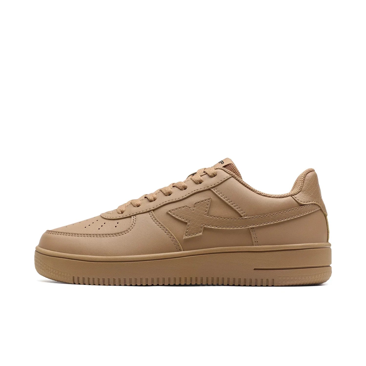 baskets homme cuir camel tendance lacets confort semelle épaisse GoHappy France