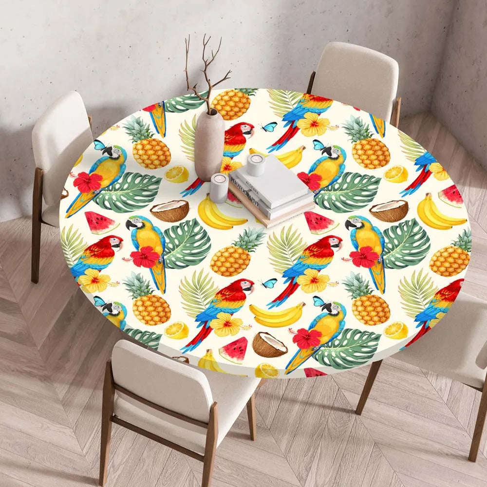 Nappe Élastique Imperméable Motifs Fruits Fleurs 60-140cm