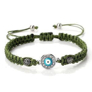 Bracelet Porte-Bonheur Evil Eye en Coton Tressé, Unisexe - Bracelets Porte-Bonheur GoHappy
