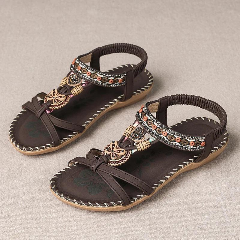 Essaouira sandales à médaillon bohème chic - tongs femme GoHappy