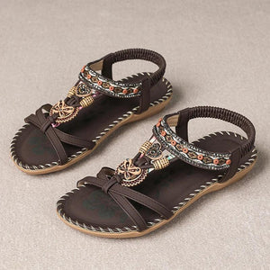 Essaouira sandales à médaillon bohème chic - tongs femme GoHappy