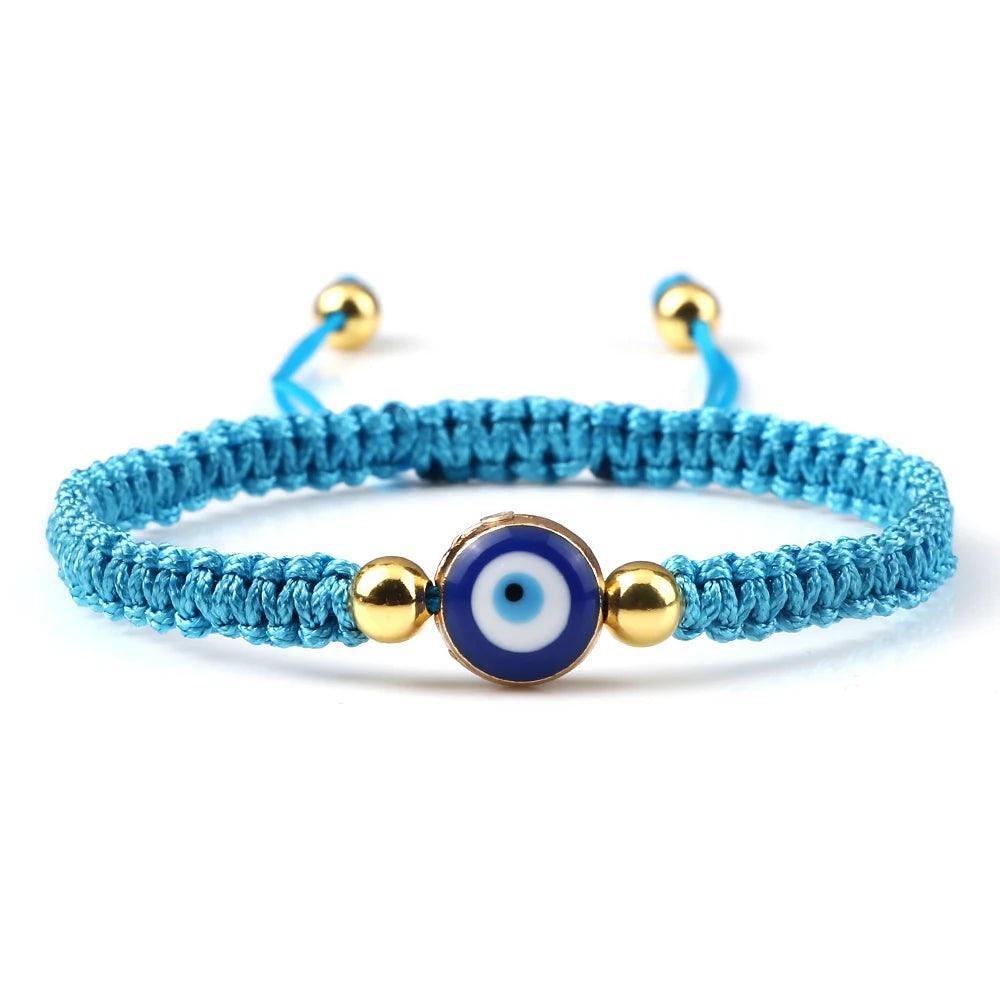 Bracelets Porte-Bonheur Evil Eye en Tissu Tressé - Bracelets Porte-Bonheur GoHappy