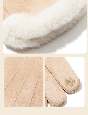 Gants Hiver Fausse Fourrure Compatibles Smartphone - gants GoHappy