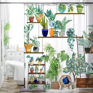 Rideau Douche Inspirant Nature Plantes 26 Designs Multi-Tailles - rideaux de douche GoHappy