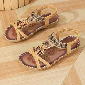 Essaouira sandales à médaillon bohème chic - tongs femme GoHappy