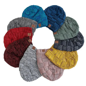 Bonnet d’Hiver Femme à Maille Mélangée - Style Casual et Chaleur Assurée - bonnet hiver GoHappy
