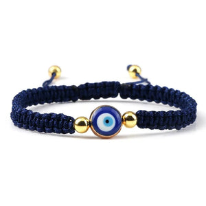 Bracelets Porte-Bonheur Evil Eye en Tissu Tressé - Bracelets Porte-Bonheur GoHappy