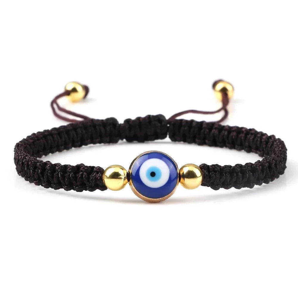 Bracelets Porte-Bonheur Evil Eye en Tissu Tressé - Bracelets Porte-Bonheur GoHappy