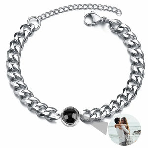 Bracelet Photo Gravé Projection Personnalisable - bracelets personnalisés GoHappy